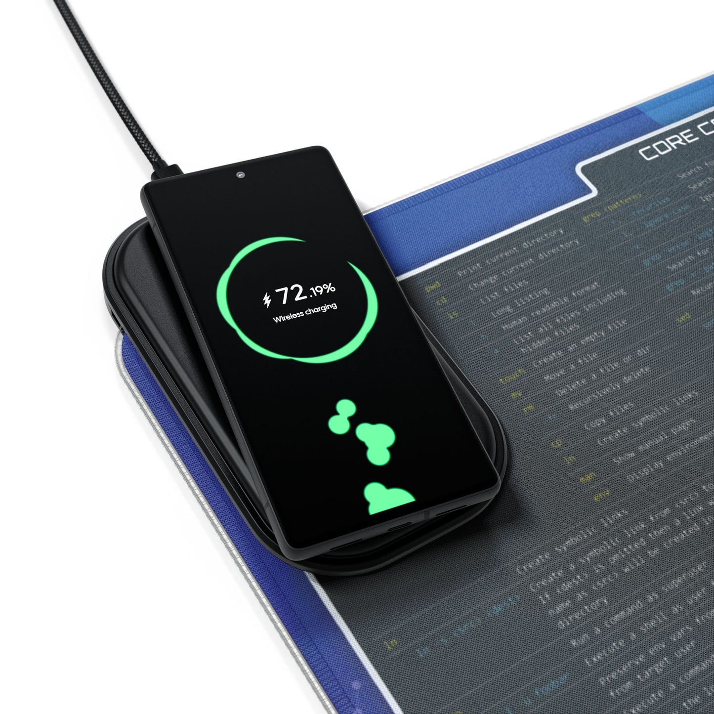 Shell Wizard 1.1 VI MODE CHARGING LED Linux CLI Reference Mat | Large | 35.4" x 15.7"