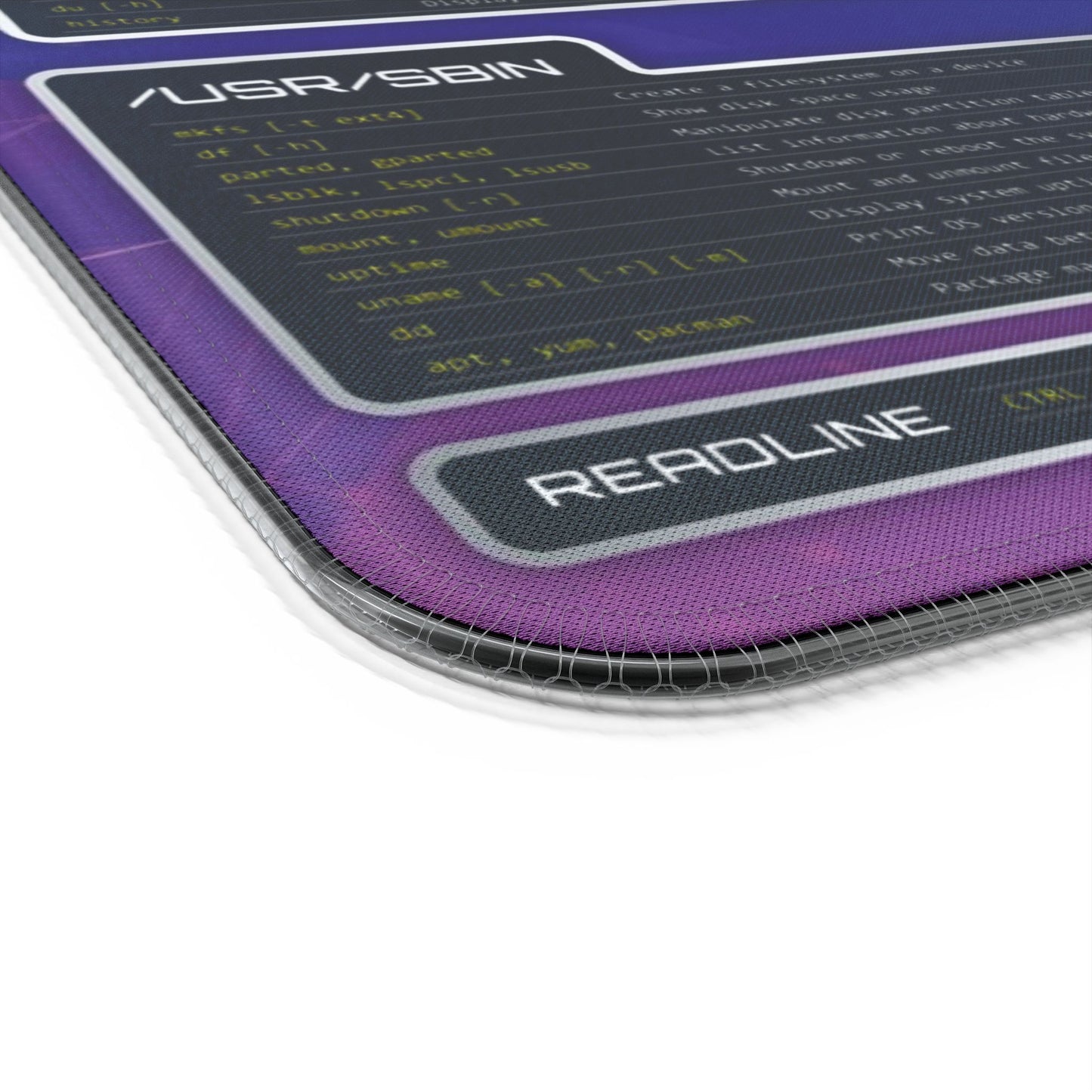 Shell Wizard 1.1 CHARGING LED Linux CLI Reference Mat | Large | 35.4" x 15.7"